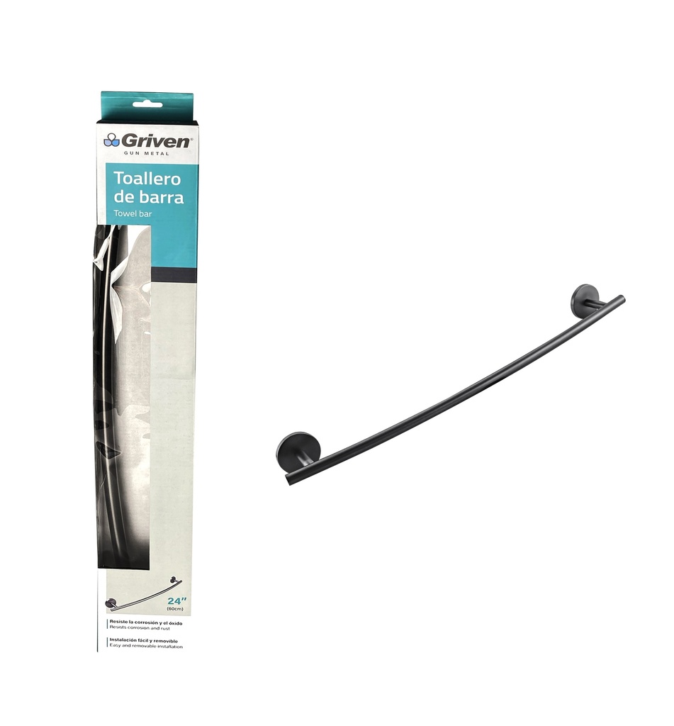 TOALLERO DE BARRA GRIVEN GUN METAL 7-125