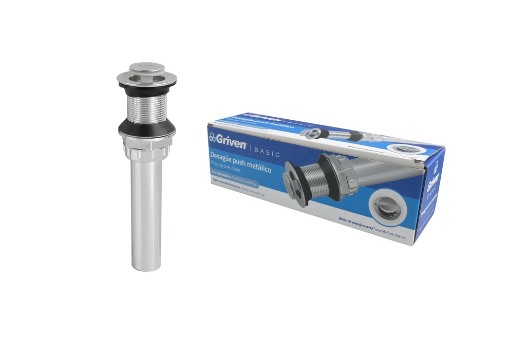 DESAGUE LAV PLAST/CRO PUSH SIN REBOS GRIVEN BASIC 7-134