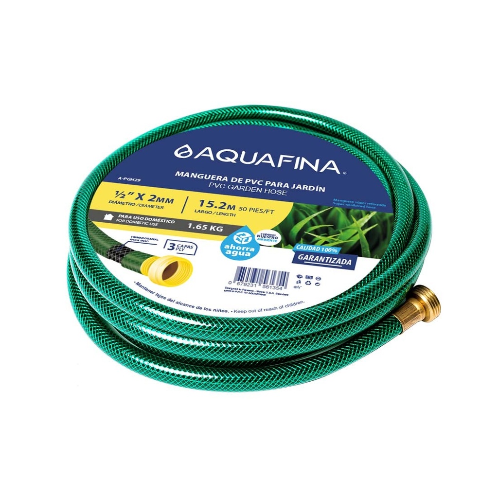 MANGUERA CUL C/CONEX 1/2" x 15,2 MTS AQUAFINA 7-178