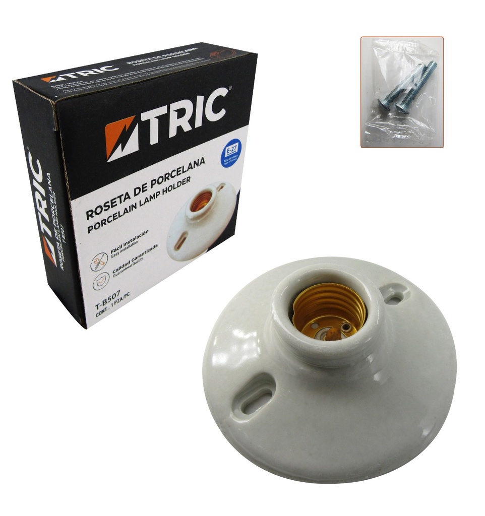 PLAFON DE PORCELANA 4" TRIC 7-184