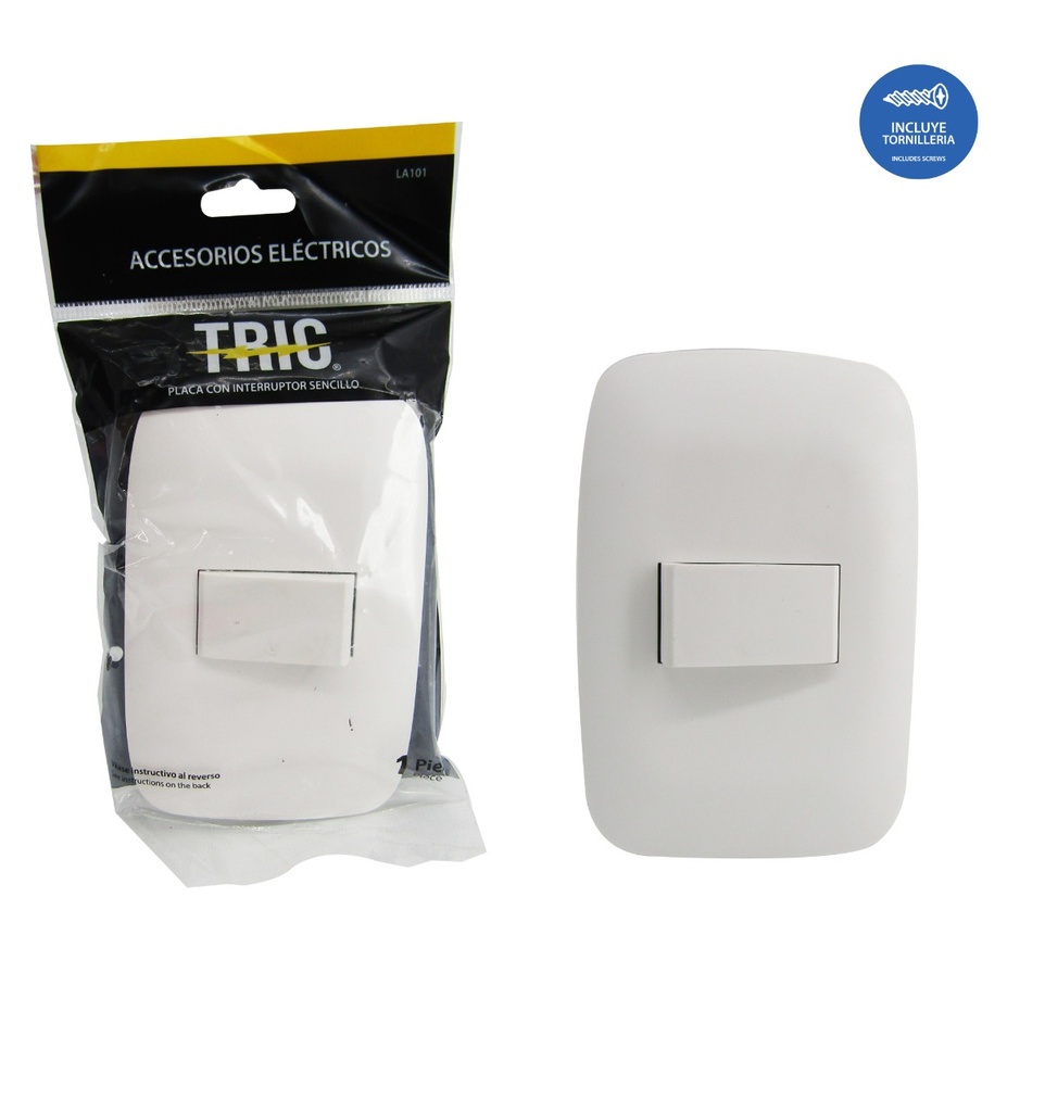INTERRUPTOR SENCILLO BLANCO TRIC 7-185