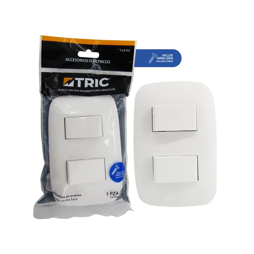 INTERRUPTOR DOBLE BLANCO TRIC 7-186