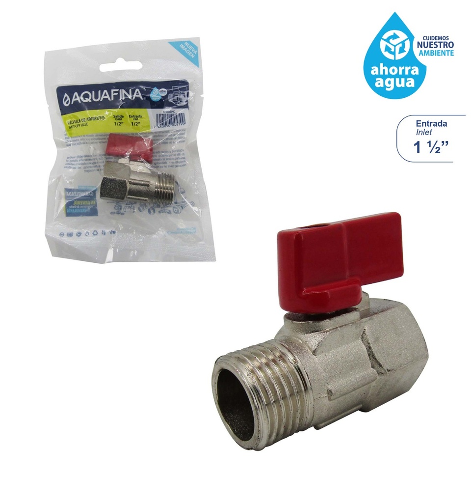 LLAVE ARRESTO 1/2 x 1/2 AQUAFINA 7-194