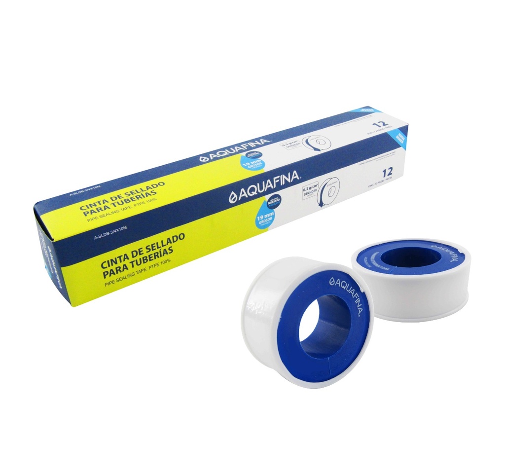 TEFLON ECONOMICO 3/4 x 10MTS AQUAFINA 7-195