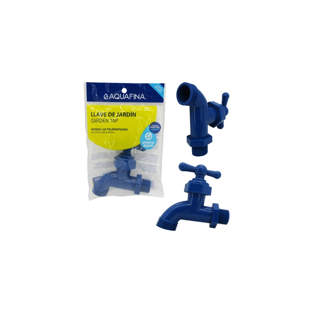 LLAVE CHORRO PVC AZUL AQUAFINA 7-198