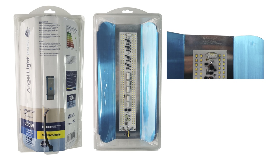 REFLECTOR LED LIVIANO 200W 110/220V ANGEL LIGHT 7-208 (DES)