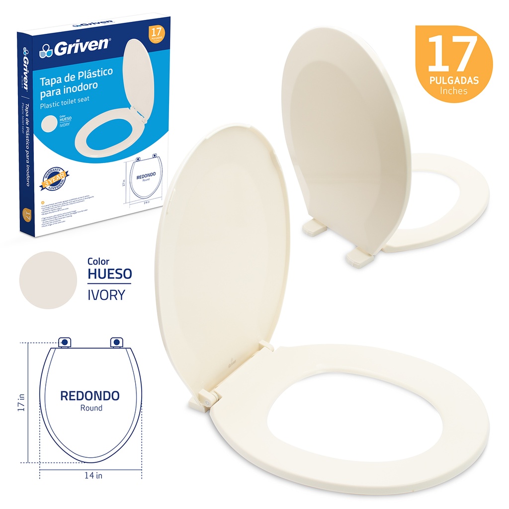ASIENTO SANITARIO BEIGE REDONDO GRIVEN 7-221