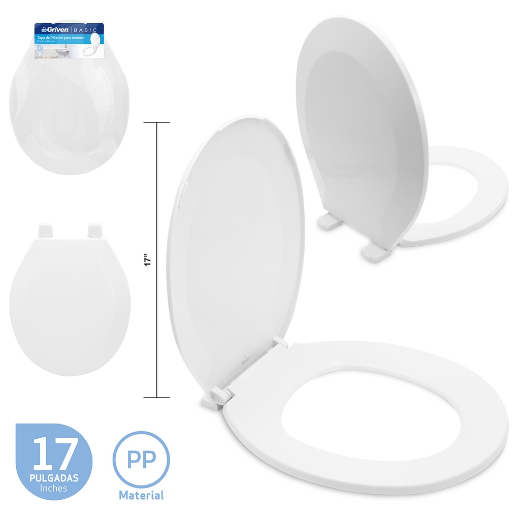 ASIENTO SANITARIO BLANCO 17" GRIVEN BASIC 7-232