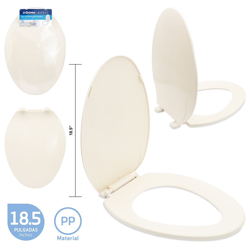 ASIENTO SANITARIO ELONGADO BEIGE GRIVEN BASIC 7-235