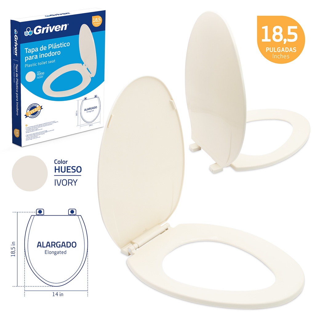 ASIENTO SANITARIO HUESO ELONGADO GRIVEN 7-258