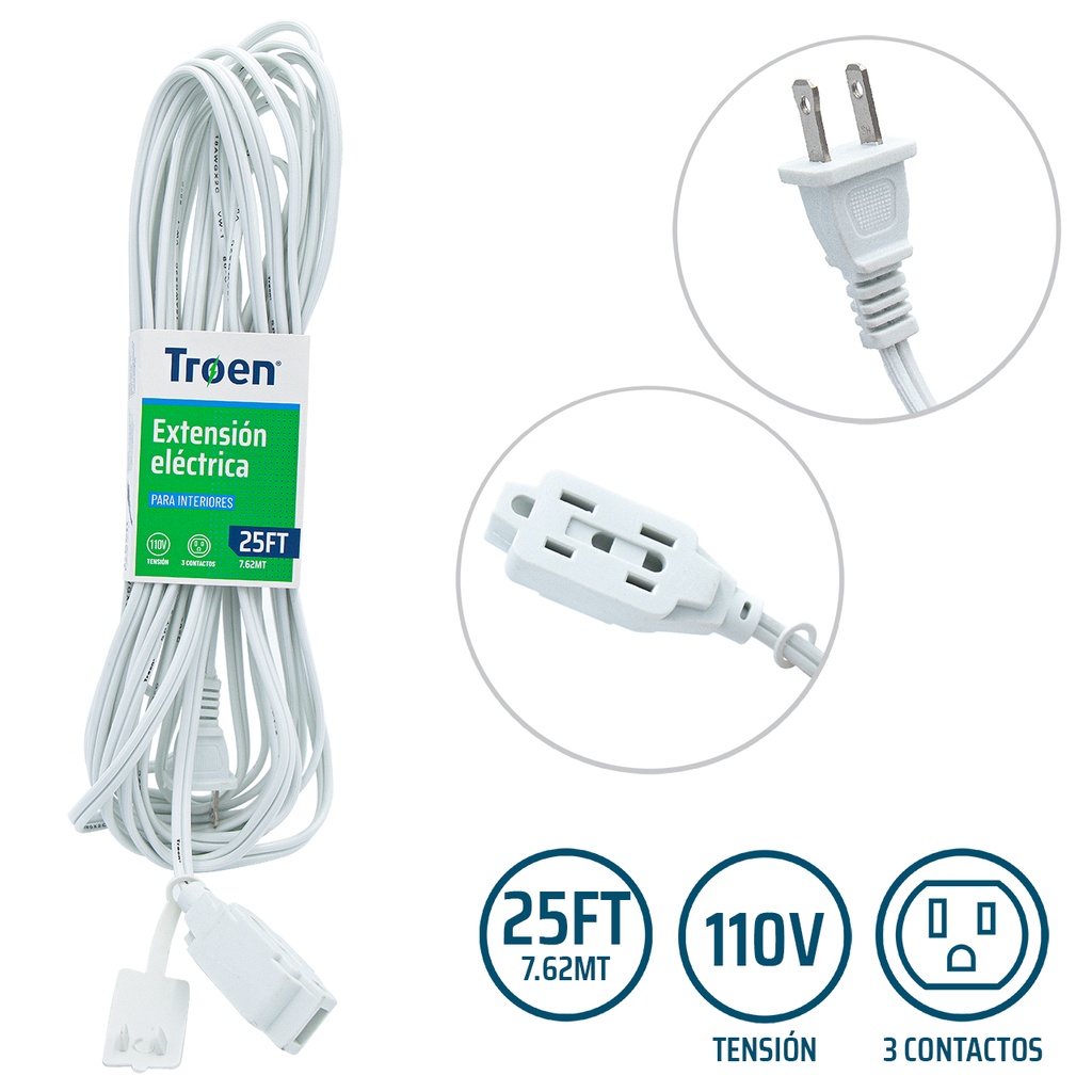 EXTENSION ELECTRICA 7.62 MTS TROEN 7-261