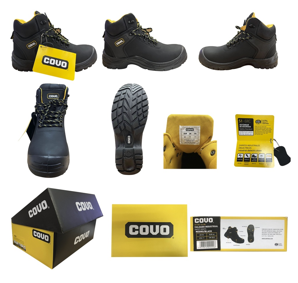 BOTAS DE SEGURIDAD NEGRA N 44 COVO 7-295