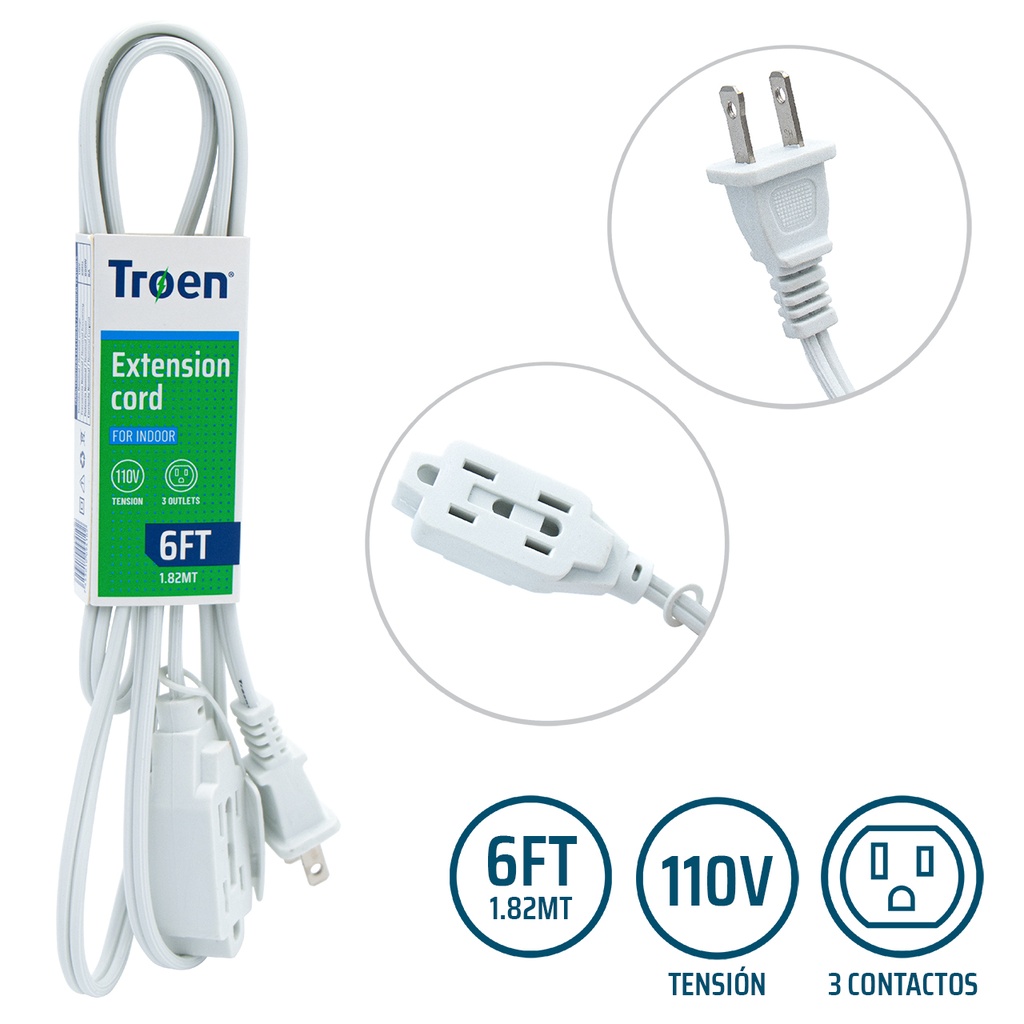 EXTENSION ELECTRICA 1.82 MTS TROEN 7-326