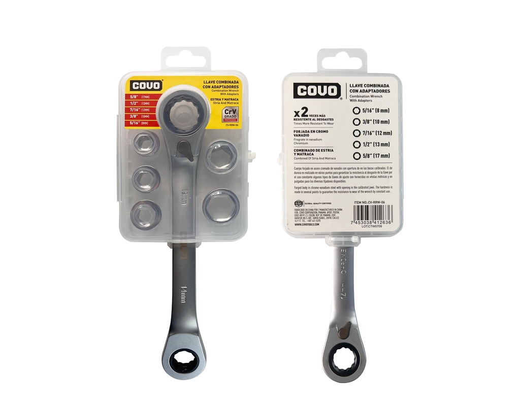 LLAVE COMBINADA 5 EN 1 COVO 7-362