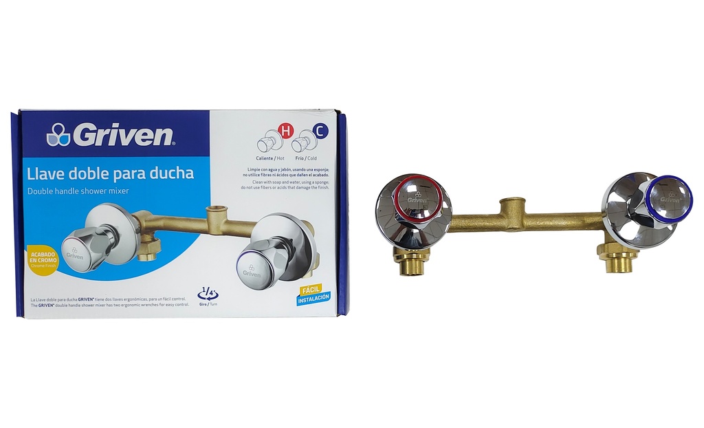 LLAVE P/DUCHA DOBLE BRONCE GRIVEN 7-429