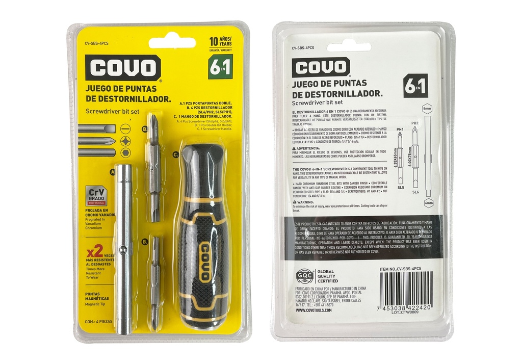 DESTORNILLADOR 6 EN 1 COVO 7-517