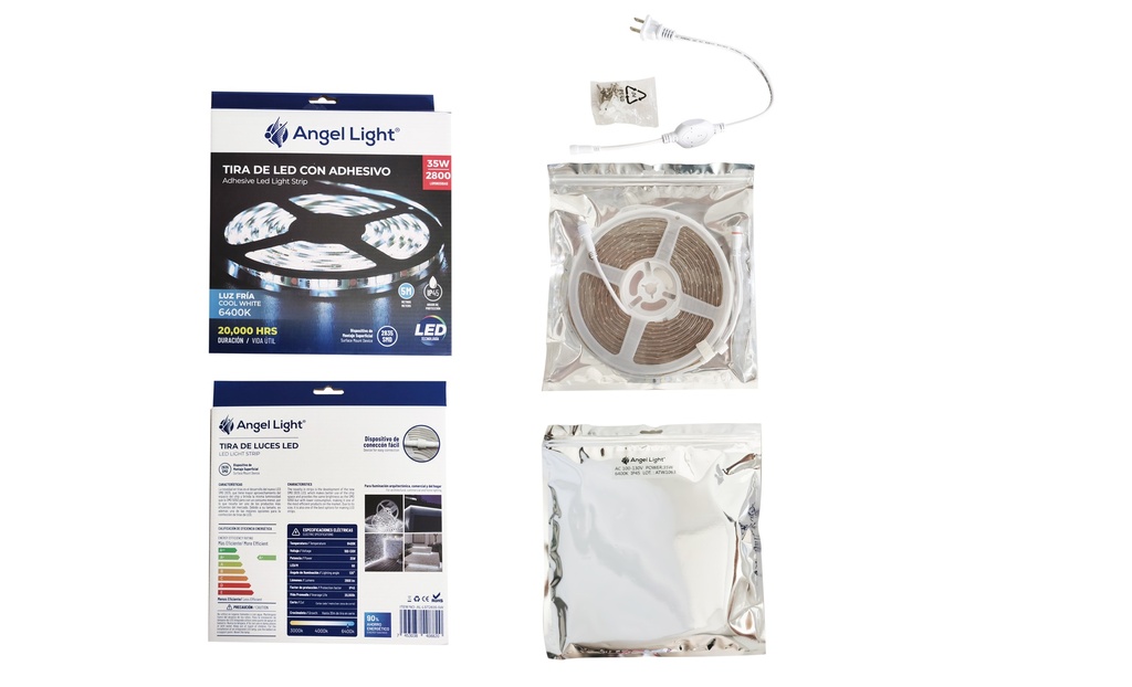 CINTA LED BLANCO 5 MTS x 35W IP45 C/ADHESIVO ANGEL L 7-561