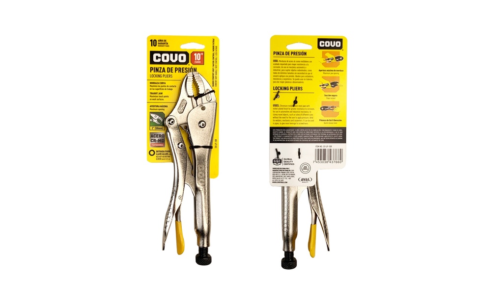 ALICATE DE PRESION CURVO 10" COVO 7-585