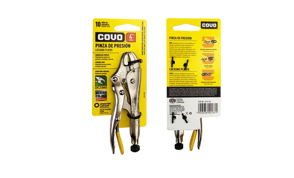 ALICATE DE PRESION RECTO 4" COVO 7-587