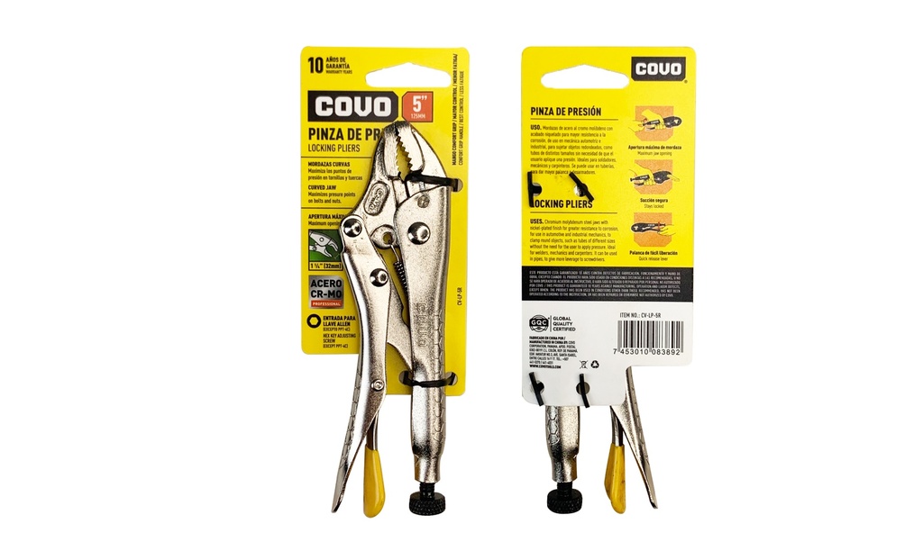 ALICATE DE PRESION RECTO 5" COVO 7-588