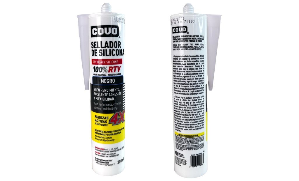 SILICON NEGRO RTV 300G COVO 7-605