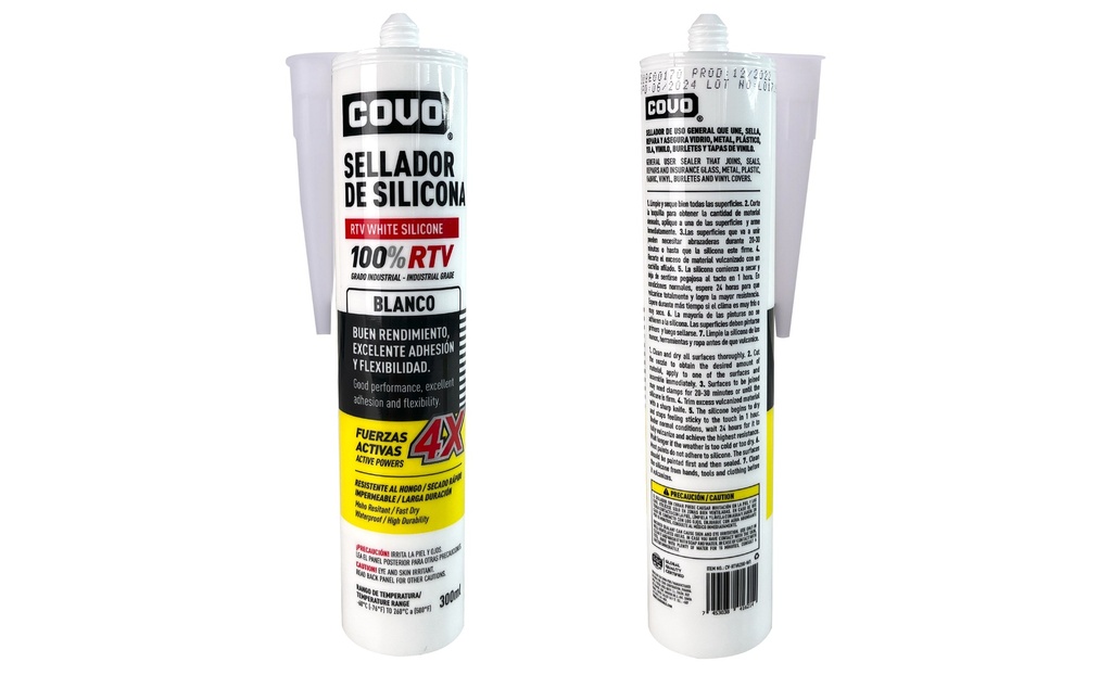 SILICON BLANCO RTV 300G COVO 7-606
