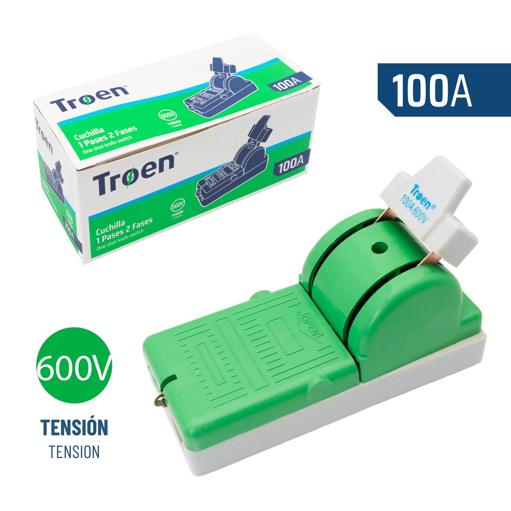 CUCHILLA UN PASE 2Px100A TROEN 7-627