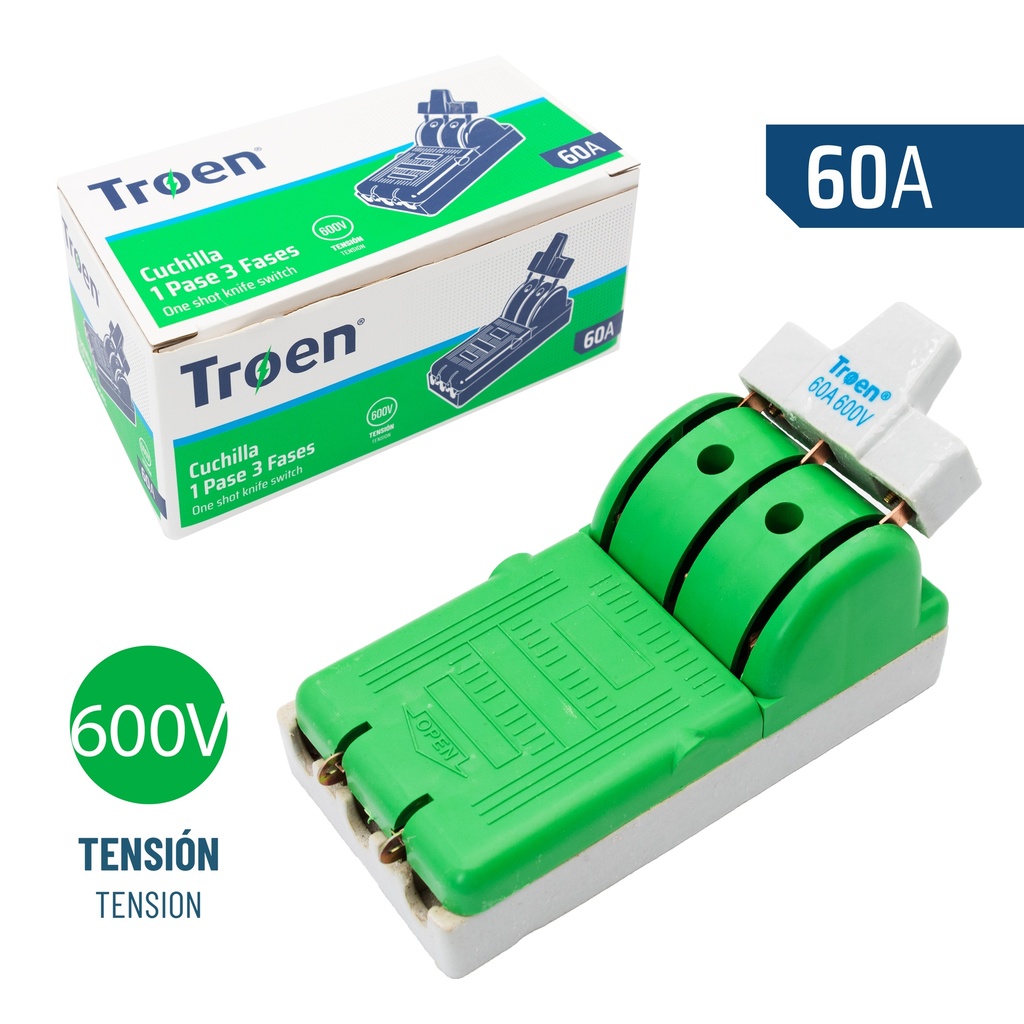 CUCHILLA UN PASE 3Px60A TROEN 7-628