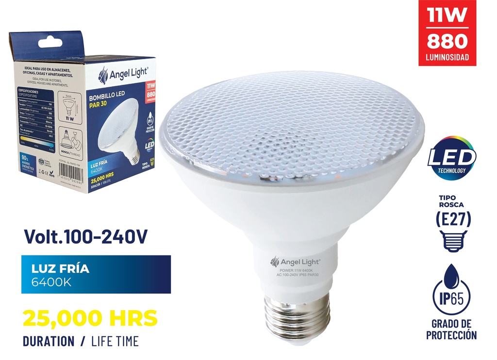 BOMBILLO LED PAR 20 11W ANGEL LIGHT 7-635
