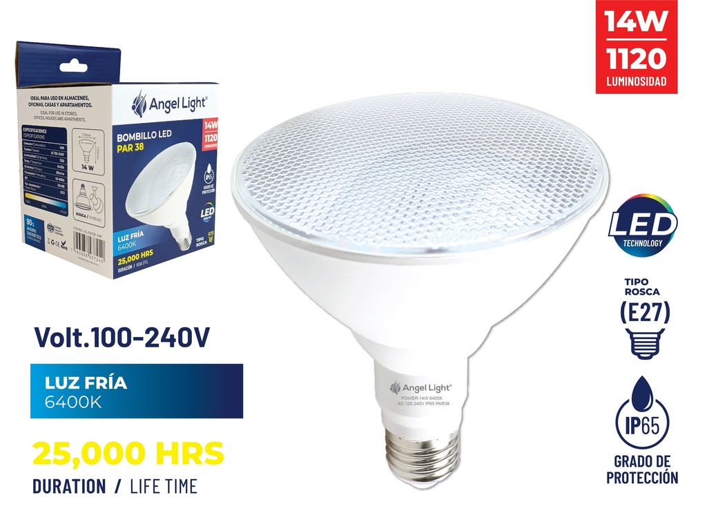 BOMBILLO LED PAR 20 14W ANGEL LIGHT 7-636