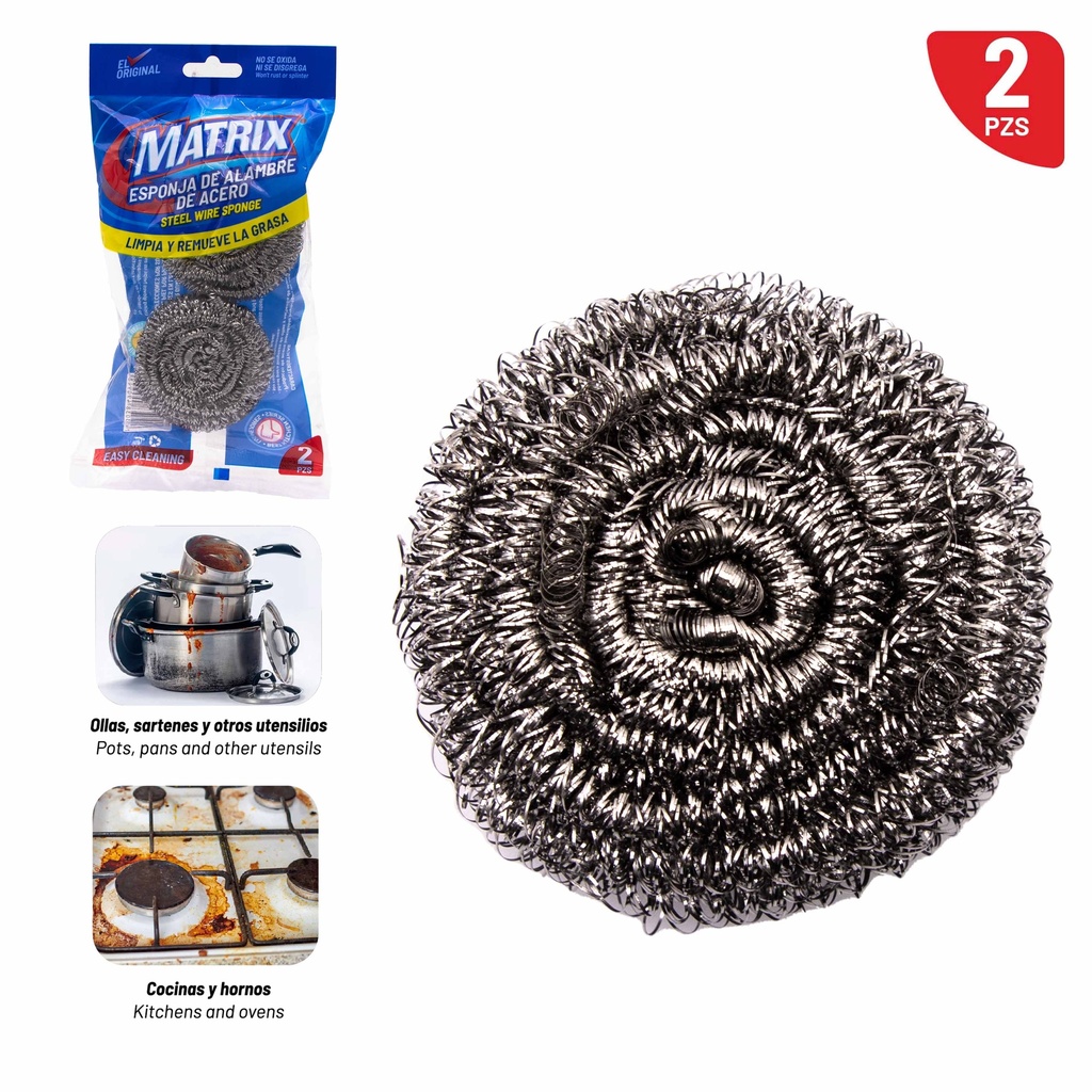 BRILLO PARA OLLAS X 2 PZA MATRIX 7-640