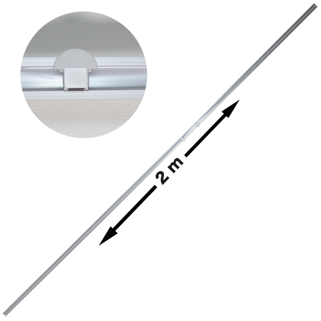 PERFIL ALUMINIO 2 MTS ANGEL LIGHT 7-645