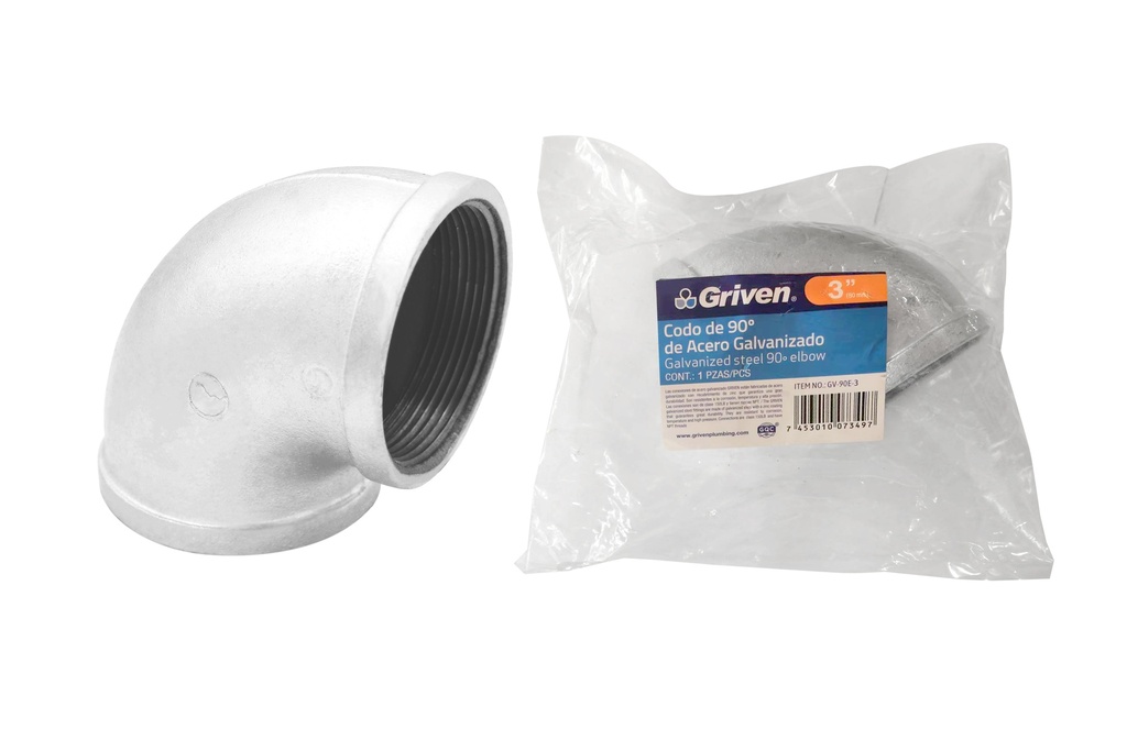 CODO GALVANIZADO 3" x 90° GRIVEN 7-720