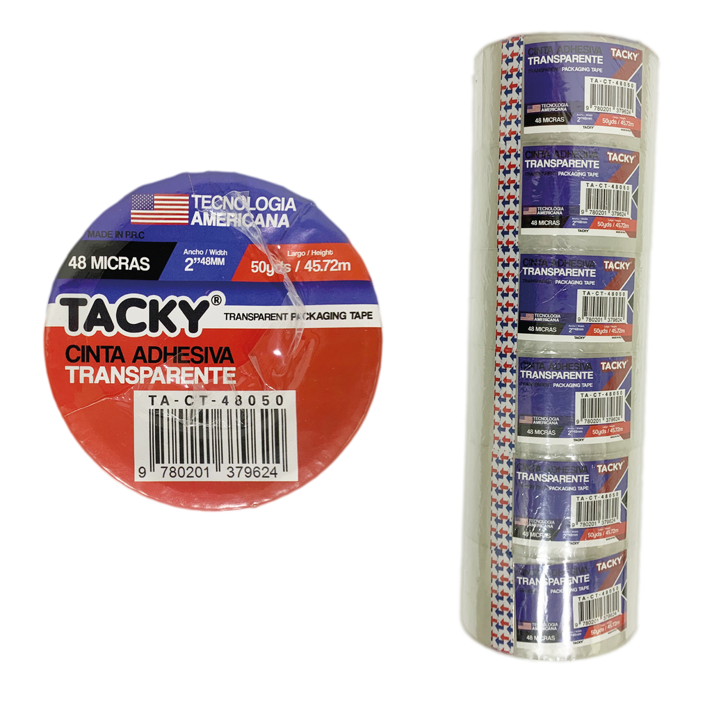 CINTA EMBALAR TRANSPARENTE x 50Y TACKY 7-740