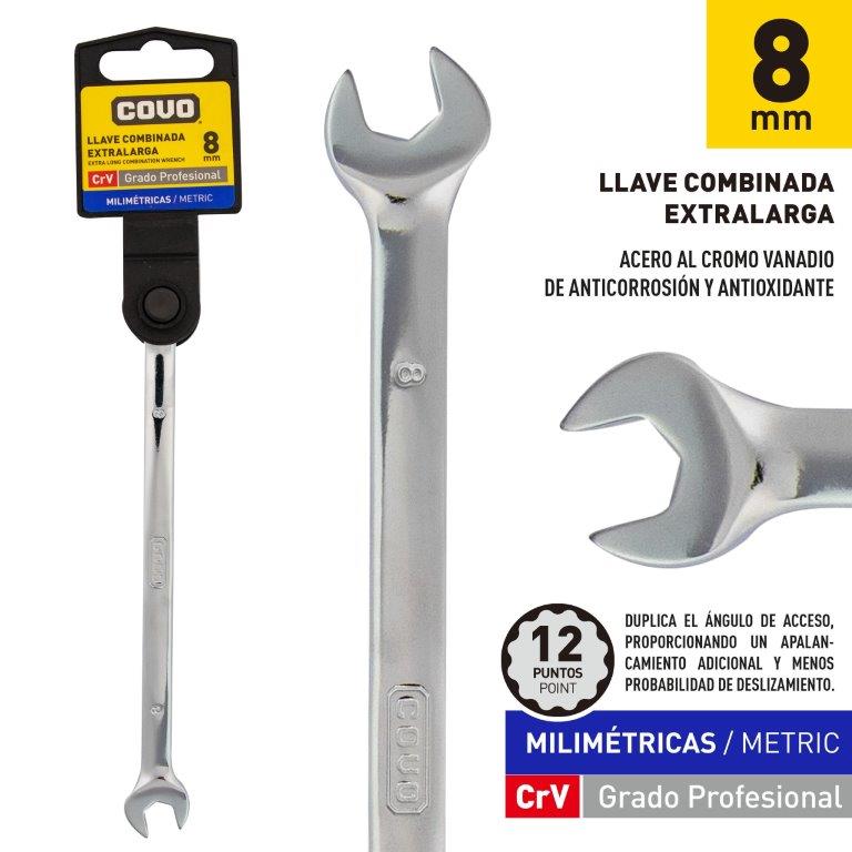 LLAVE COMBINADA x 8MM COVO 7-742