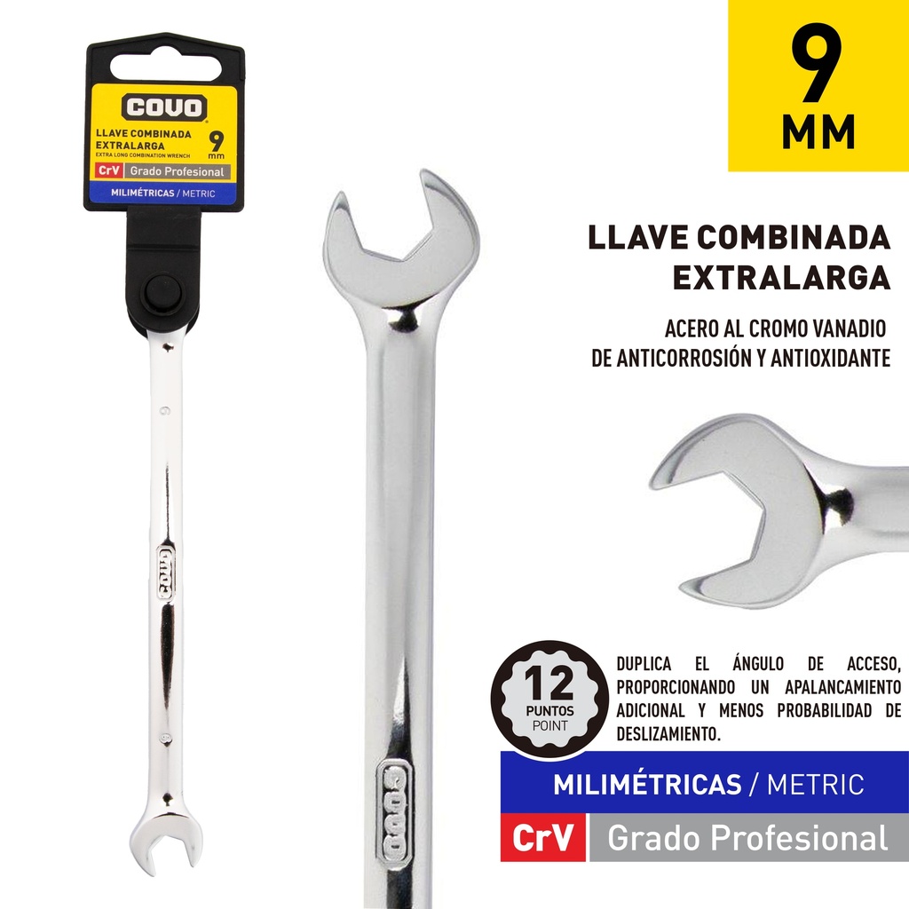LLAVE COMBINADA x 9MM COVO 7-743