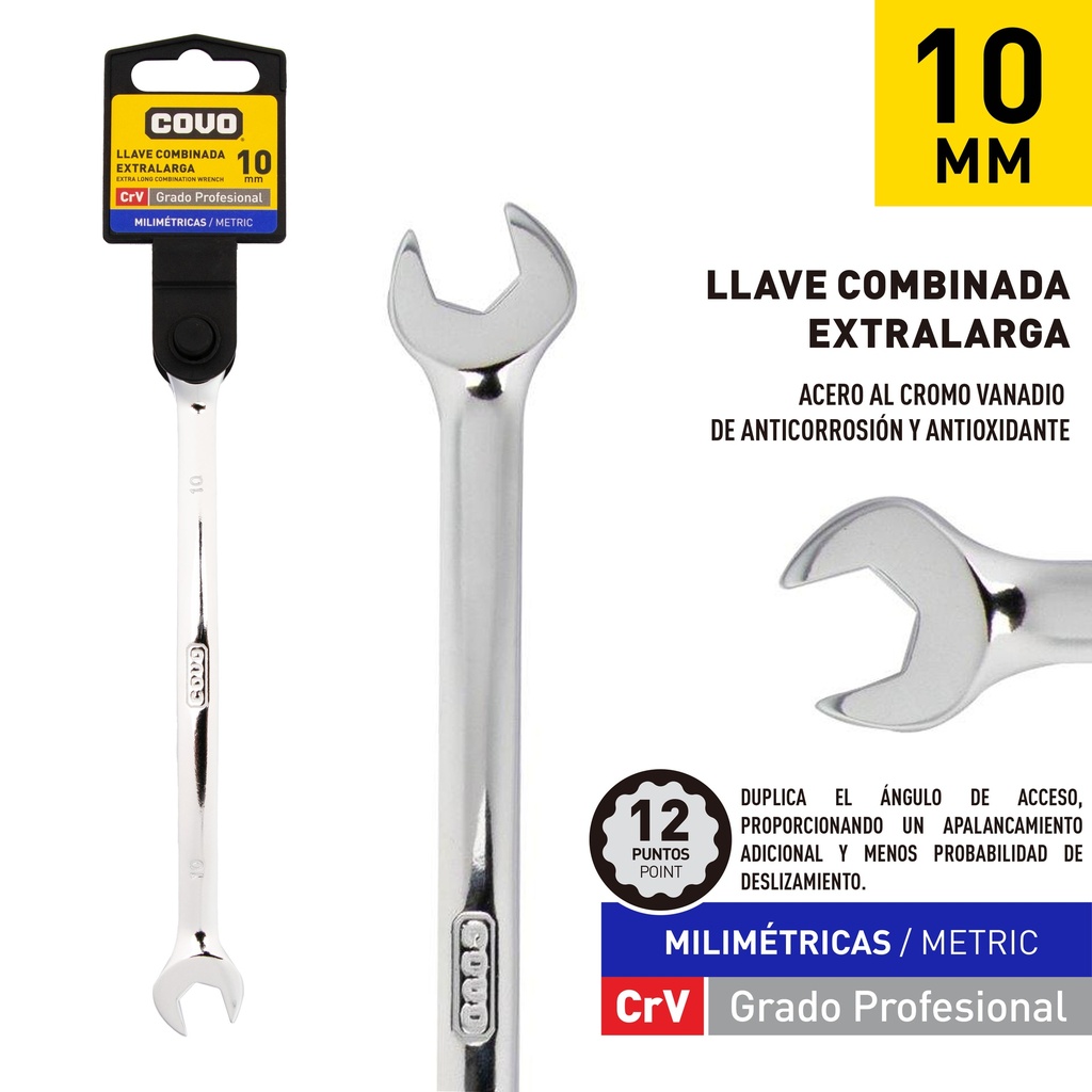 LLAVE COMBINADA x 10MM COVO 7-744