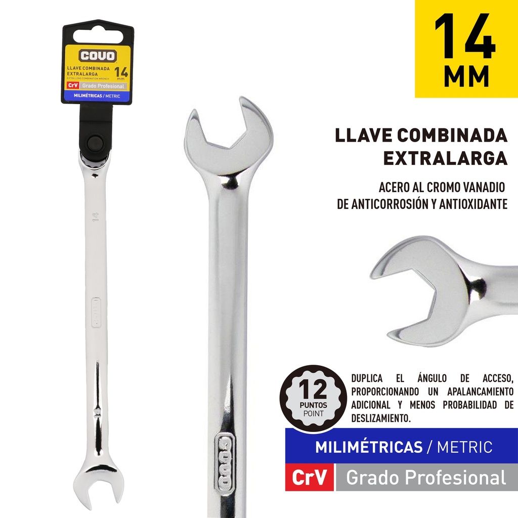 LLAVE COMBINADA x 14MM COVO 7-748