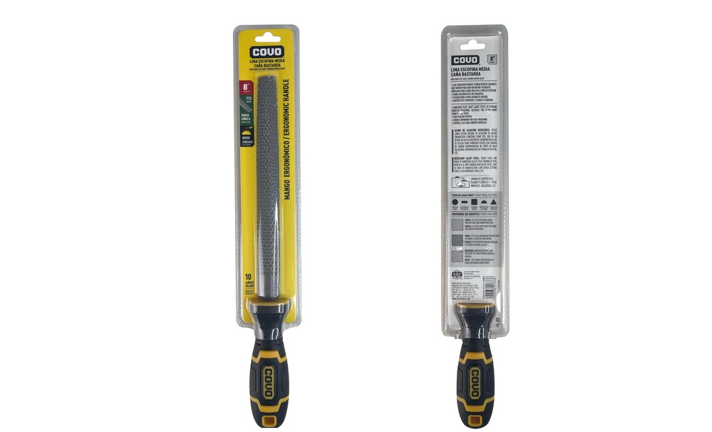 LIMA ESCOFINA MEDIA CAÑA 8" COVO 7-755