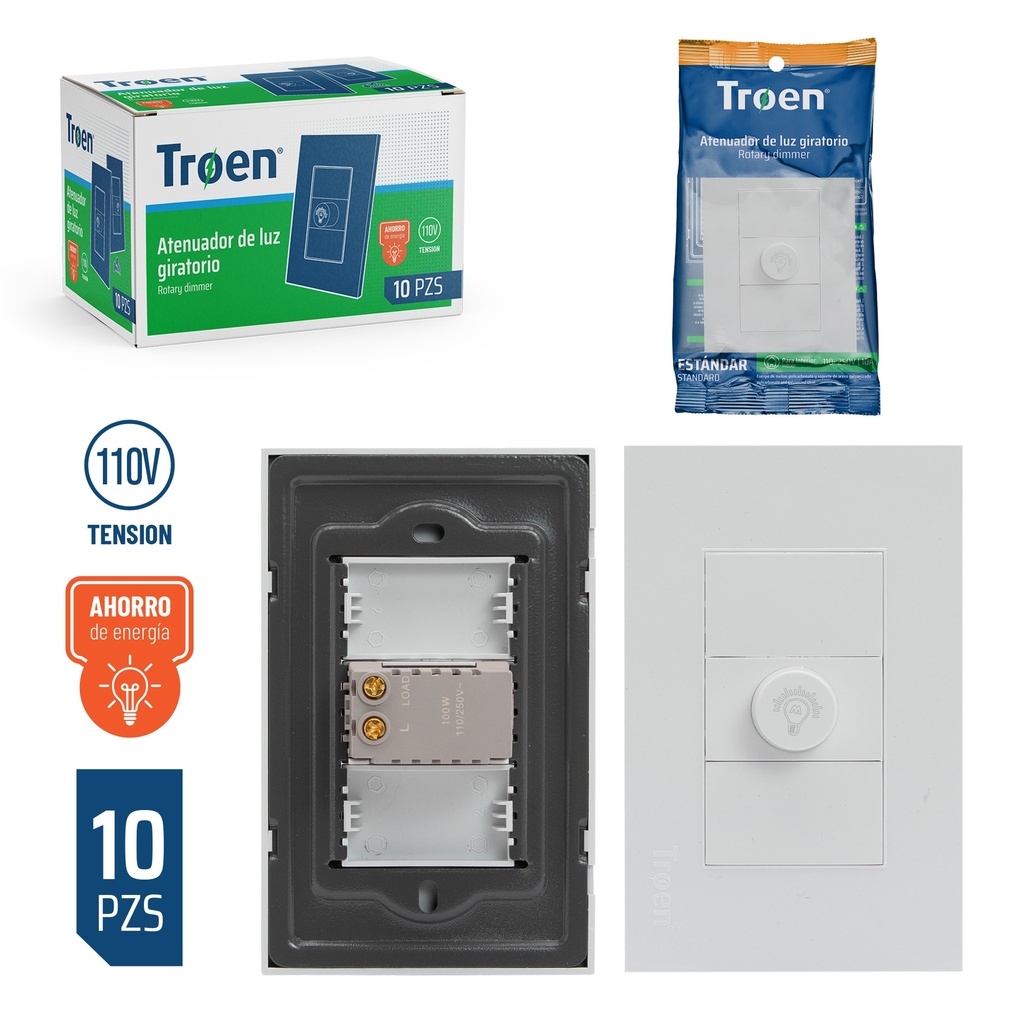 INTERRUPTOR DIMMER BLANCO TROEN 7-782