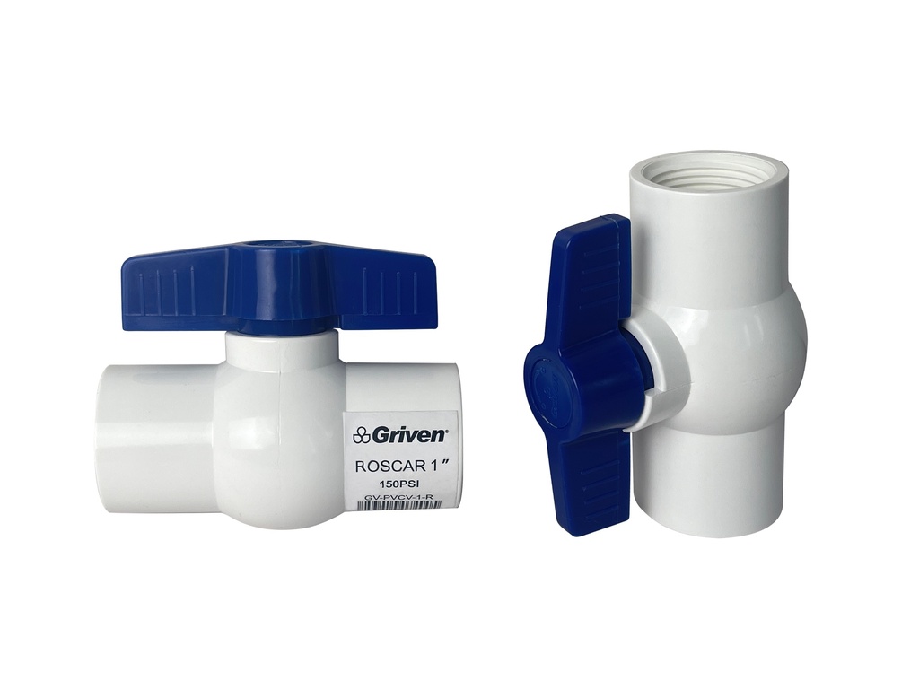 LLAVE DE BOLA PVC C/ROSCA x 1" GRIVEN 7-805