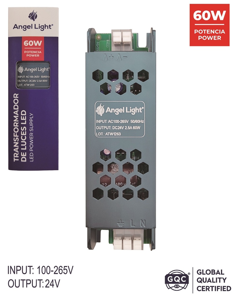 TRANSFORMADOR 24V 60W ANGEL LIGHT 7-822