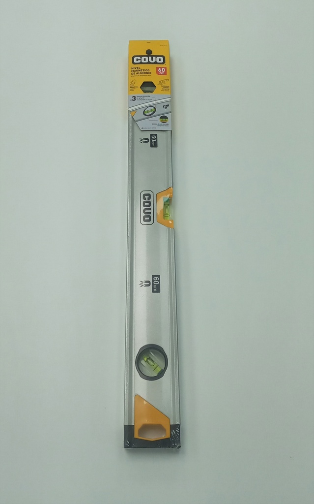 NIVEL ALUMINIO 24" 3 GOTAS COVO 7-851