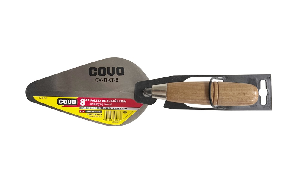 CUCHARA ALBAÑIL 8" M/MADERA COVO 7-861