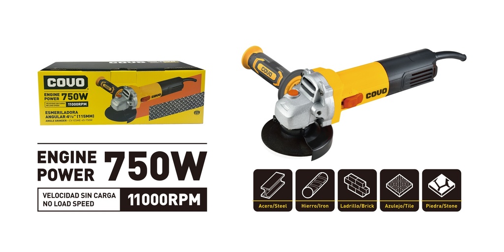 ESMERIL 4 1/2 x 750W COVO 7-888