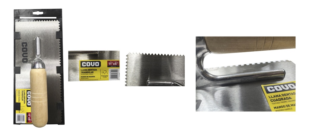 PALUSTRA DENTADA TRIANGULAR M/MADERA COVO 7-930