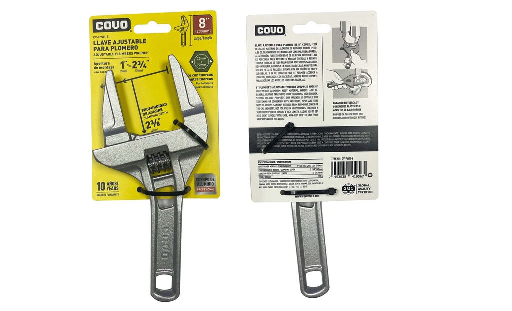 LLAVE AJUSTABLE APERTURA GRANDE COVO 7-963