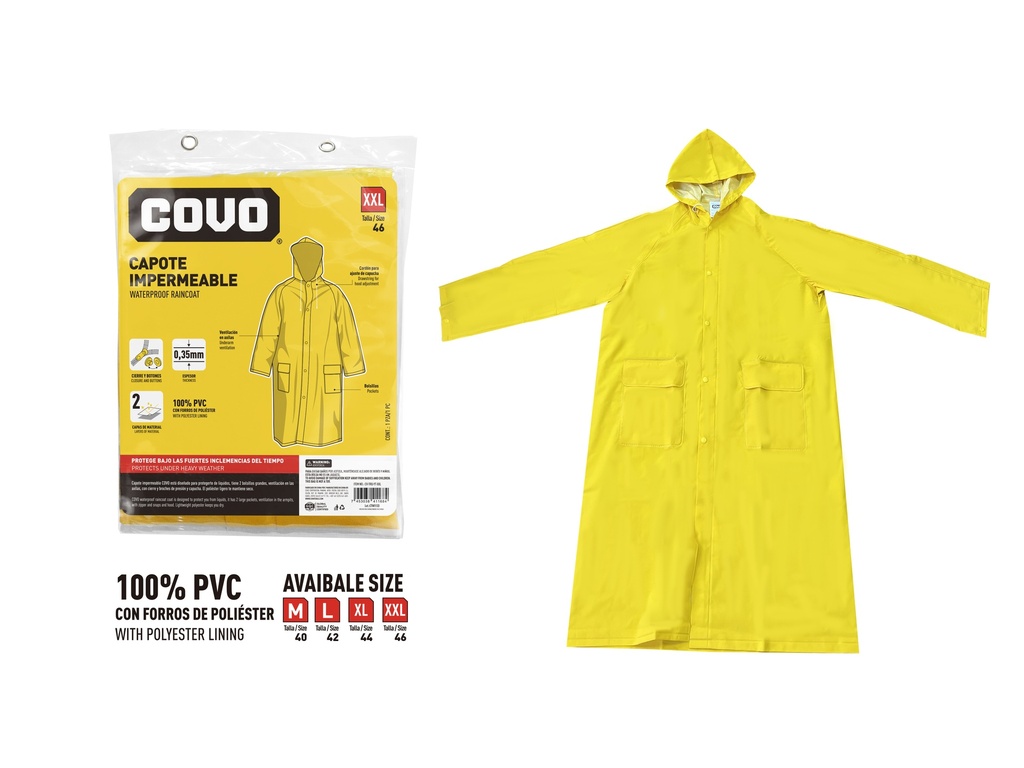 IMPERMEABLE T/PONCHO TALLA XXL COVO 7-980