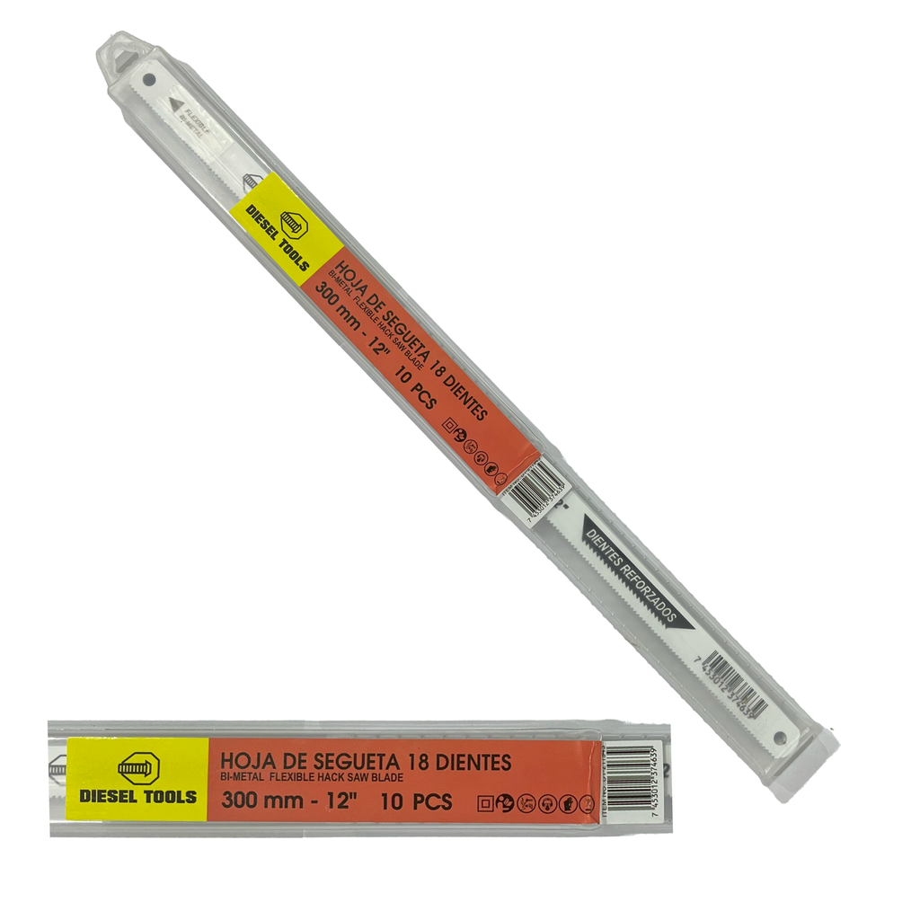 HOJA SEGUETA 12" 18TPI x 10 UNID DIESEL TOOLS 8-088