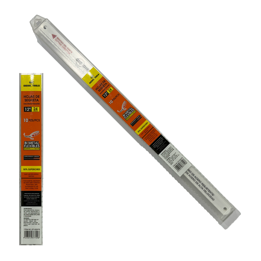 HOJA SEGUETA 12" 24TPI x 10 UNID DIESEL TOOLS 8-089